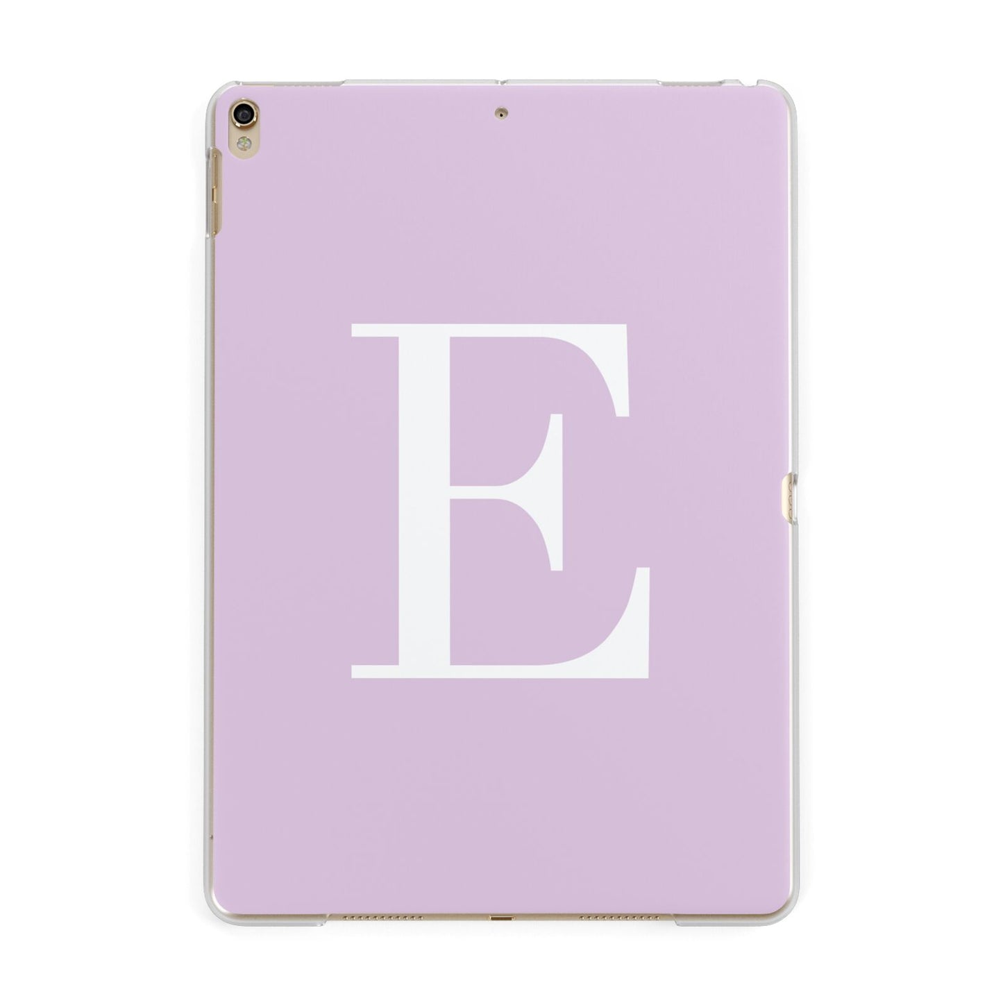 Personalised Purple Black Initial Apple iPad Gold Case