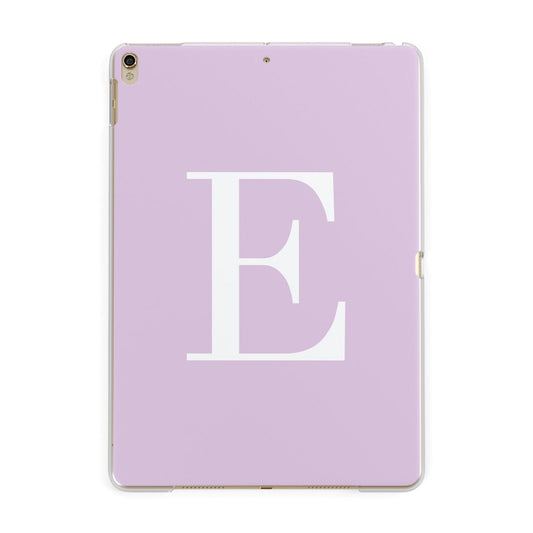 Personalised Purple Black Initial Apple iPad Gold Case