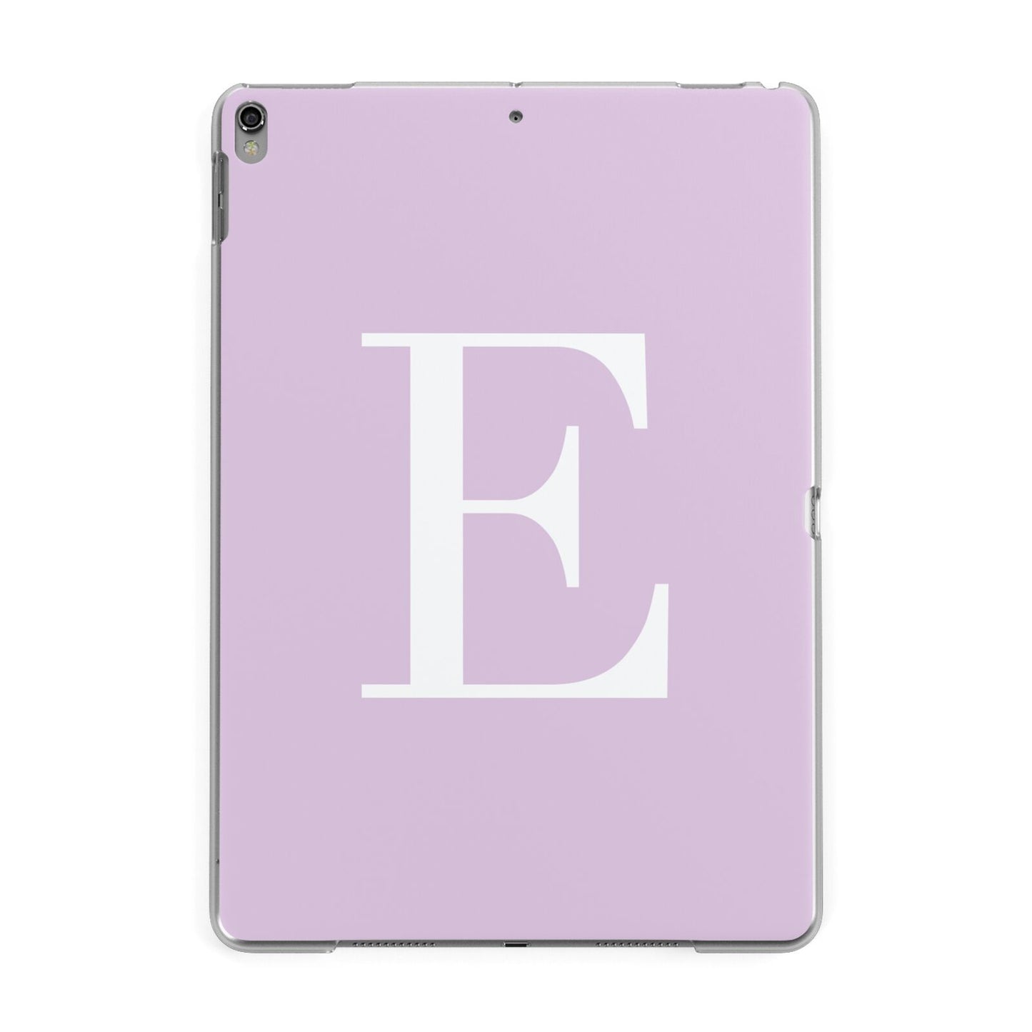 Personalised Purple Black Initial Apple iPad Grey Case