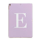 Personalised Purple Black Initial Apple iPad Rose Gold Case