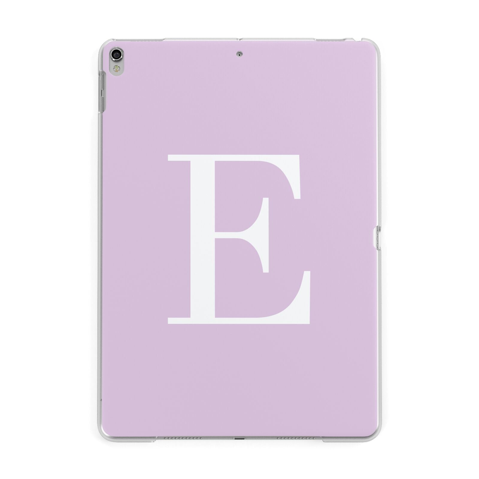 Personalised Purple Black Initial Apple iPad Silver Case
