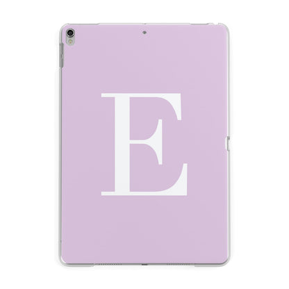 Personalised Purple Black Initial Apple iPad Silver Case