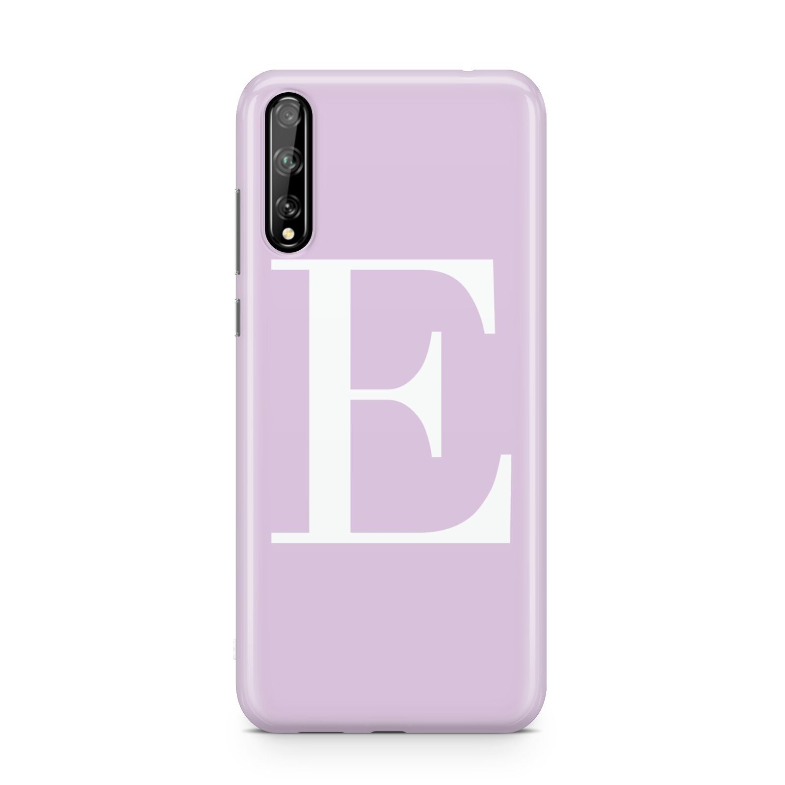 Personalised Purple Black Initial Huawei Enjoy 10s Phone Case