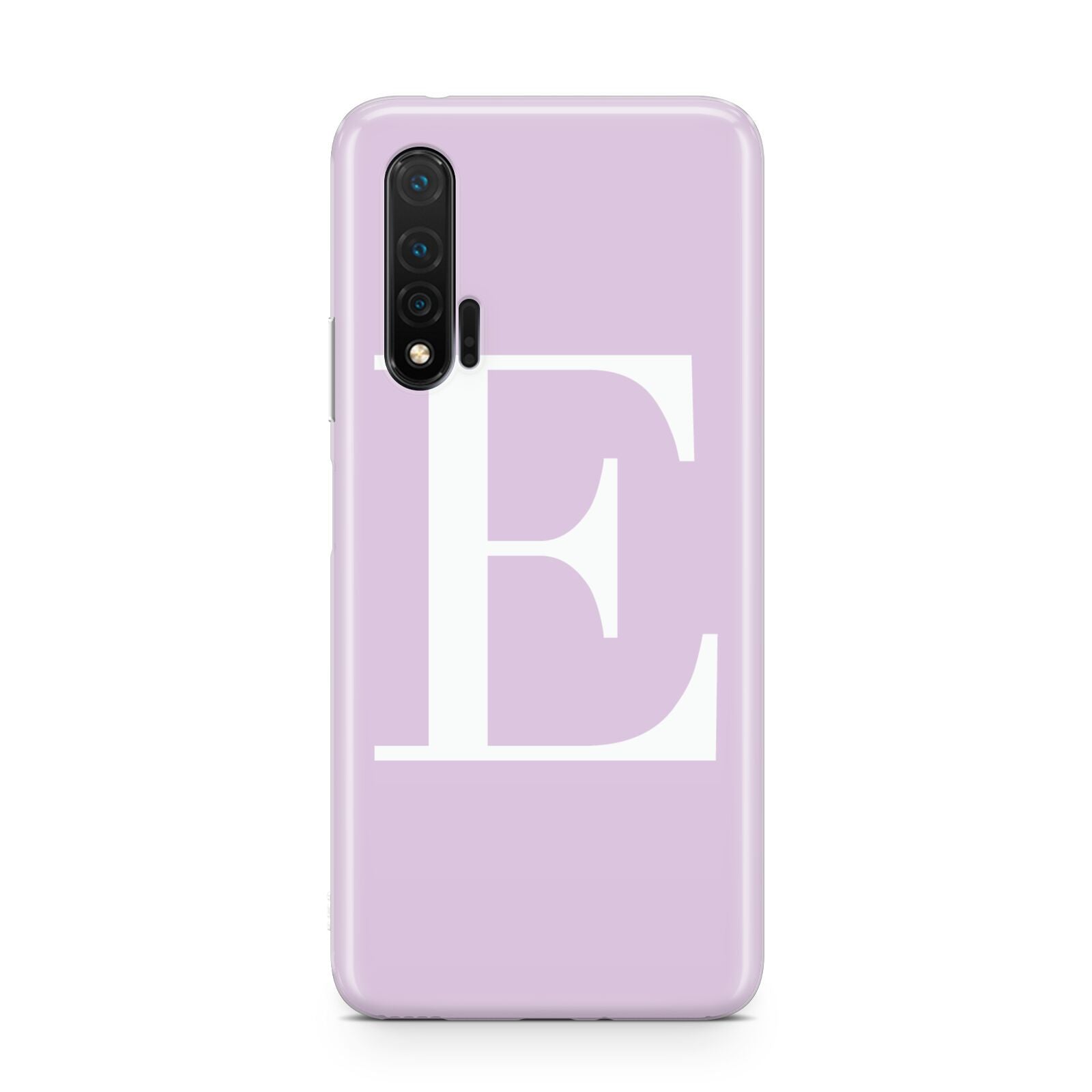 Personalised Purple Black Initial Huawei Nova 6 Phone Case