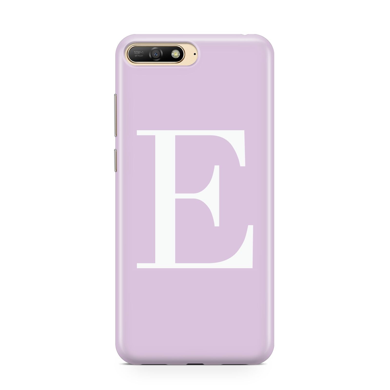 Personalised Purple Black Initial Huawei Y6 2018