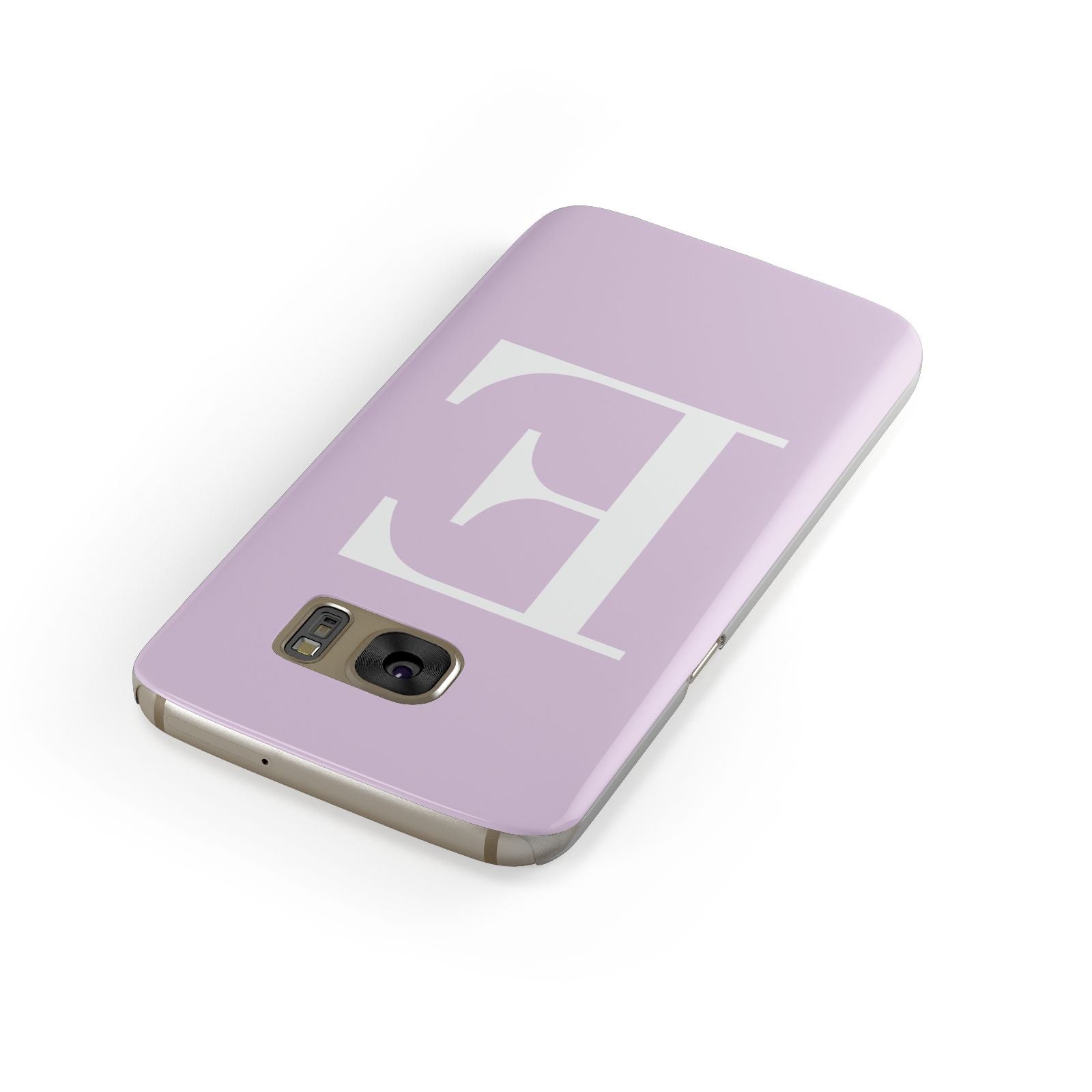 Personalised Purple Black Initial Samsung Galaxy Case Front Close Up