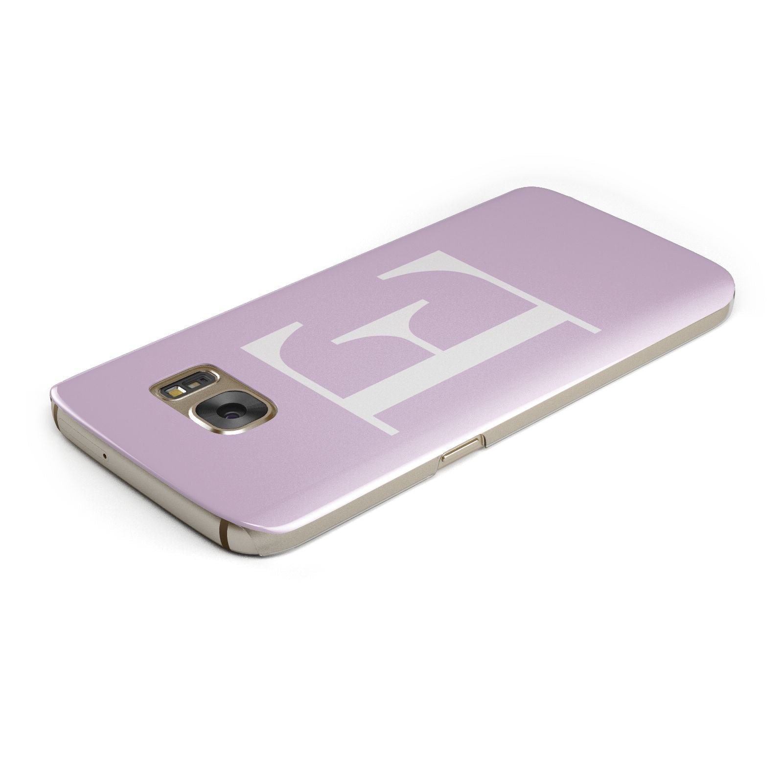 Personalised Purple Black Initial Samsung Galaxy Case Top Cutout