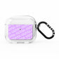 Personalised Purple Diagonal Name AirPods Clear Case 3rd Gen