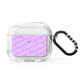 Personalised Purple Diagonal Name AirPods Glitter Case 3rd Gen