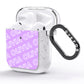Personalised Purple Diagonal Name AirPods Glitter Case Side Image