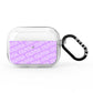 Personalised Purple Diagonal Name AirPods Pro Clear Case