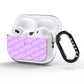 Personalised Purple Diagonal Name AirPods Pro Glitter Case Side Image