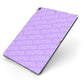 Personalised Purple Diagonal Name Apple iPad Case on Grey iPad Side View