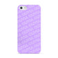 Personalised Purple Diagonal Name Apple iPhone 5 Case