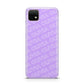 Personalised Purple Diagonal Name Huawei Enjoy 20 Phone Case