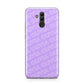 Personalised Purple Diagonal Name Huawei Mate 20 Lite