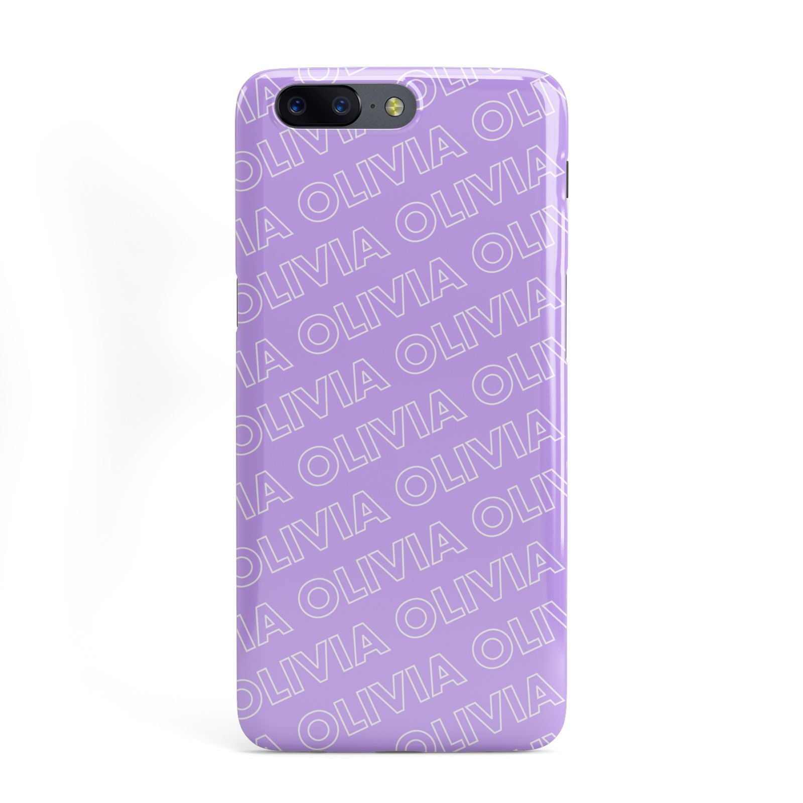 Personalised Purple Diagonal Name OnePlus Case