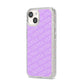 Personalised Purple Diagonal Name iPhone 14 Glitter Tough Case Starlight Angled Image