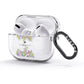 Personalised Purple Flowers AirPods Glitter Case 3rd Gen Side Image