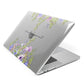 Personalised Purple Flowers Apple MacBook Case Side View
