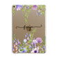 Personalised Purple Flowers Apple iPad Gold Case