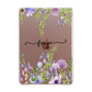 Personalised Purple Flowers Apple iPad Rose Gold Case