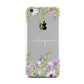 Personalised Purple Flowers Apple iPhone 5c Case