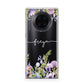 Personalised Purple Flowers Huawei Mate 30 Pro Phone Case