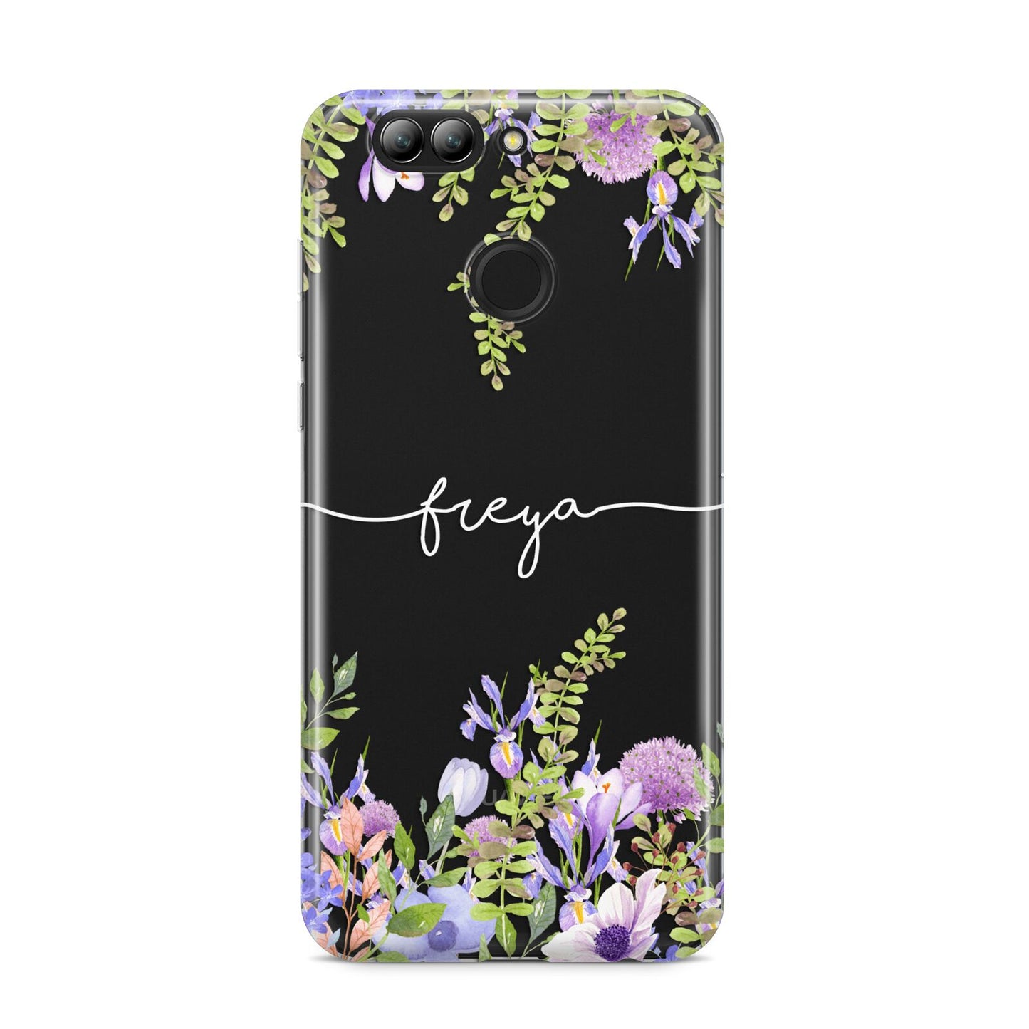 Personalised Purple Flowers Huawei Nova 2s Phone Case