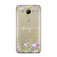Personalised Purple Flowers Huawei Y3 2017