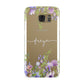 Personalised Purple Flowers Samsung Galaxy Case