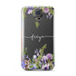Personalised Purple Flowers Samsung Galaxy S5 Case