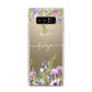 Personalised Purple Flowers Samsung Galaxy S8 Case