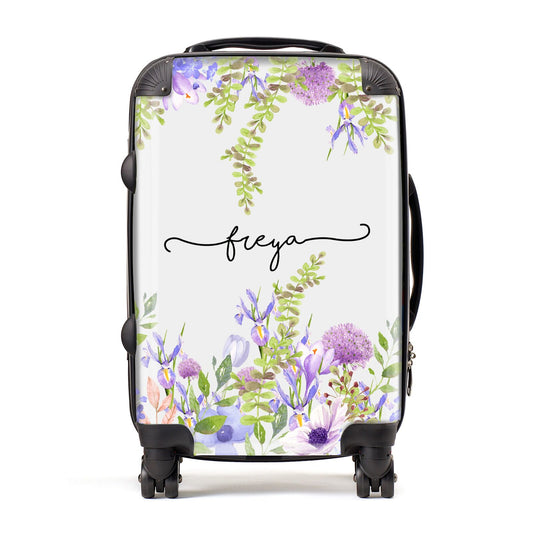 Personalised Purple Flowers Suitcase