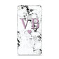Personalised Purple Initialed Marble Heart Huawei P8 Lite Case