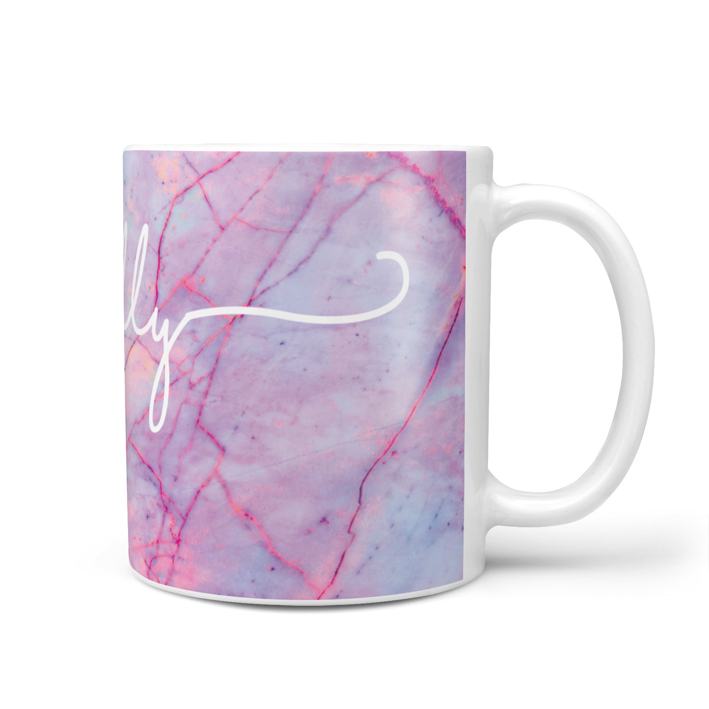 Personalised Purple Marble Name 10oz Mug