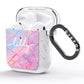 Personalised Purple Marble Name AirPods Glitter Case Side Image