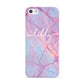 Personalised Purple Marble Name Apple iPhone 5 Case