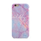 Personalised Purple Marble Name Apple iPhone 6 3D Tough Case