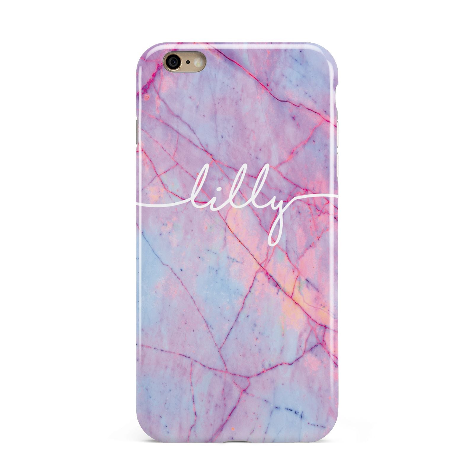 Personalised Purple Marble Name Apple iPhone 6 Plus 3D Tough Case