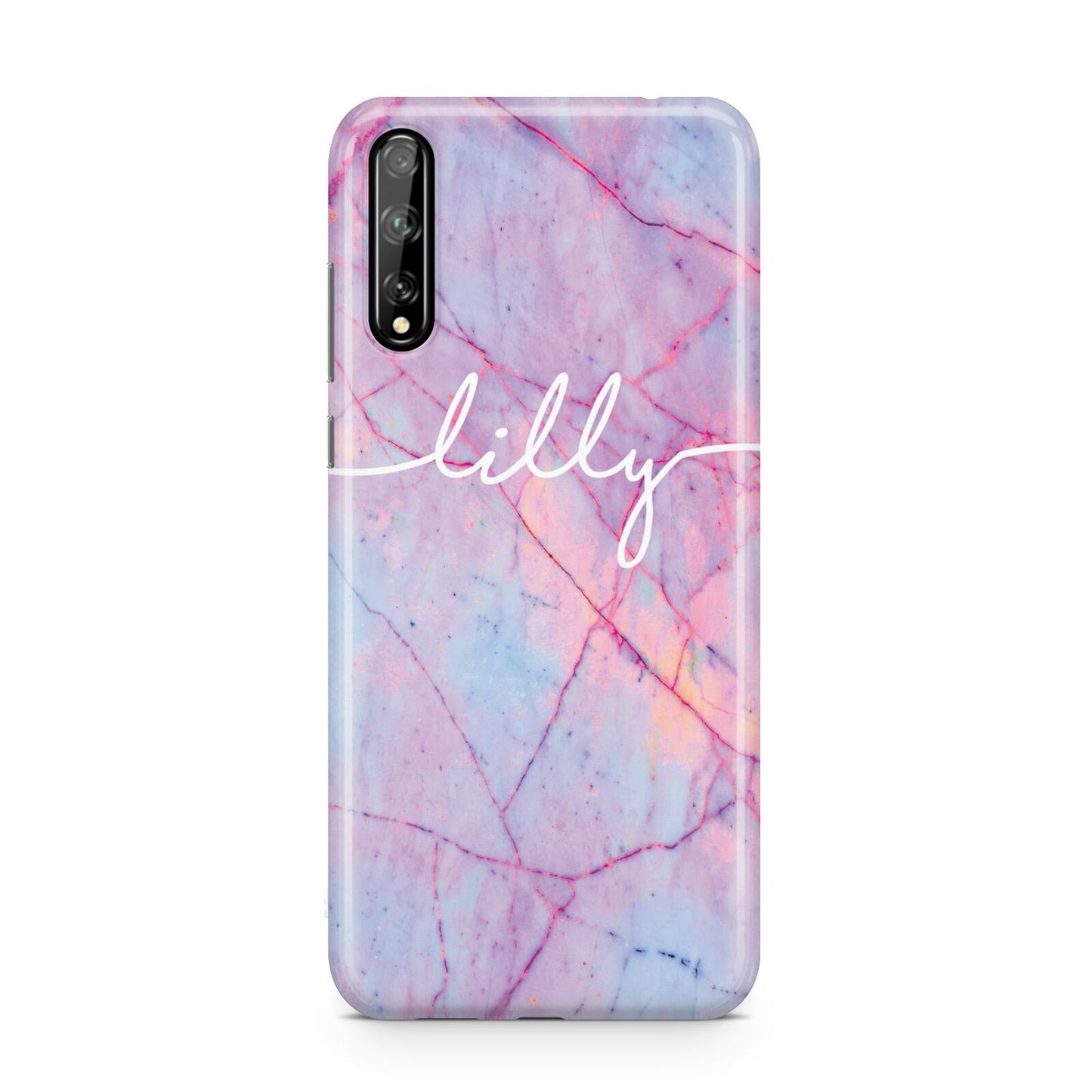 Personalised Purple Marble Name Huawei Enjoy 10s Phone Case