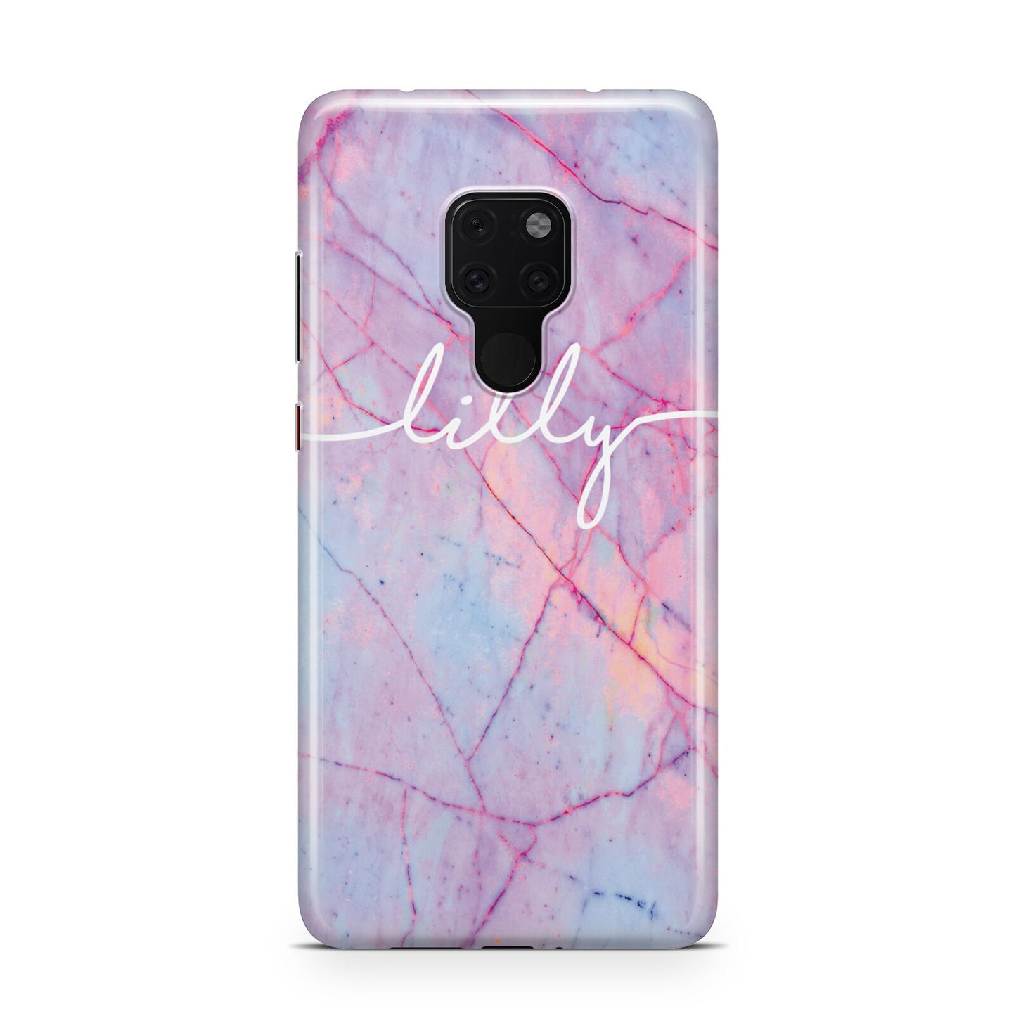 Personalised Purple Marble Name Huawei Mate 20 Phone Case