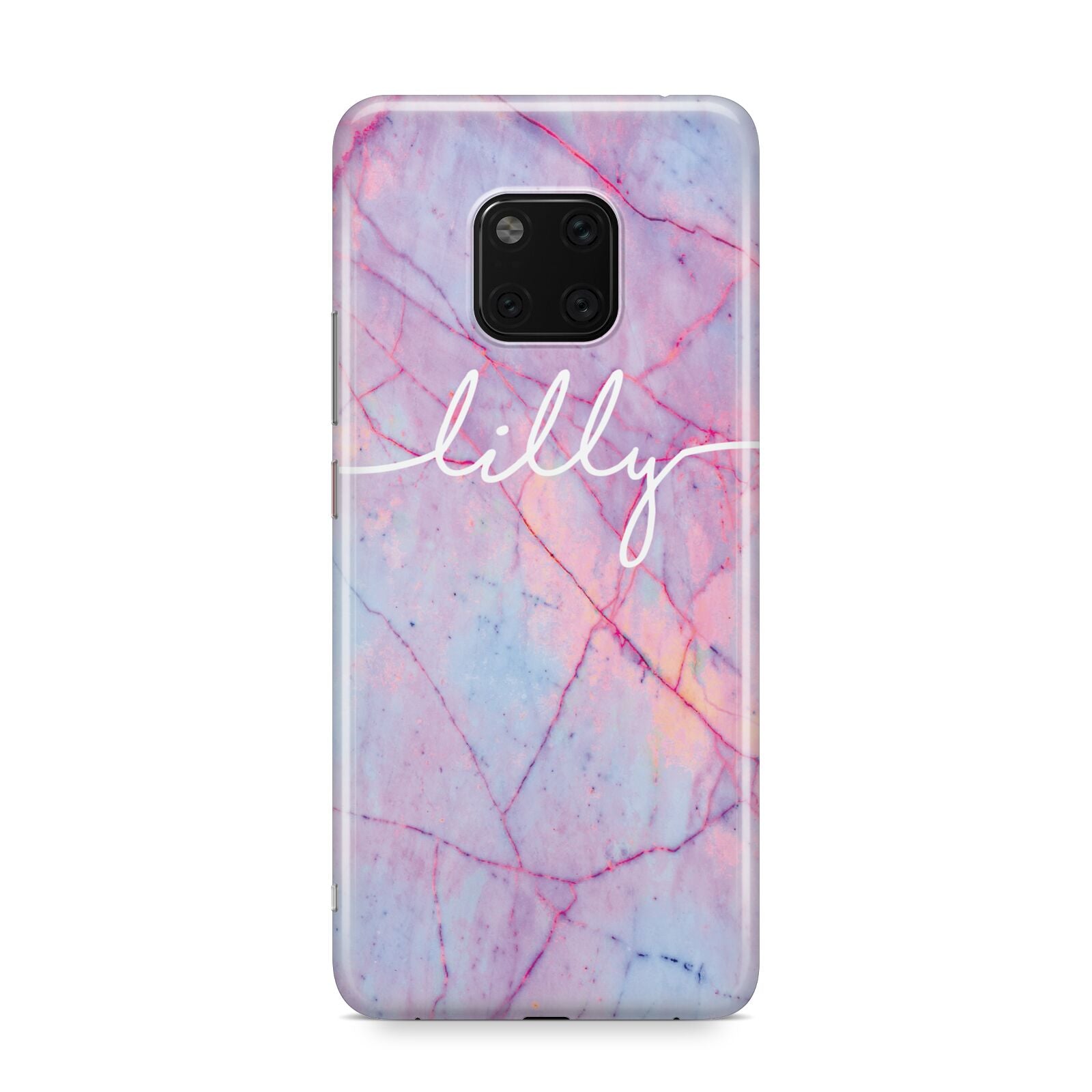 Personalised Purple Marble Name Huawei Mate 20 Pro Phone Case