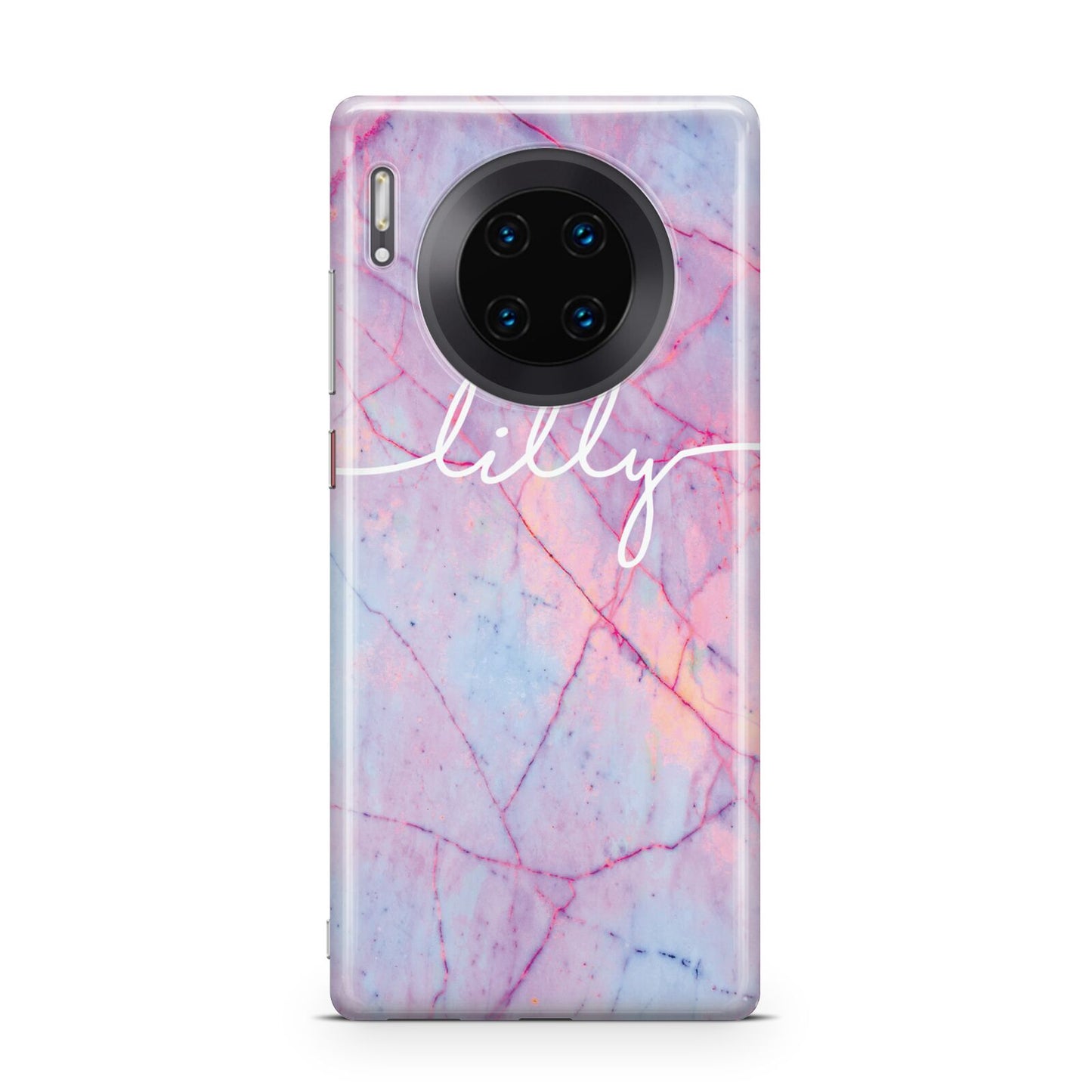 Personalised Purple Marble Name Huawei Mate 30 Pro Phone Case