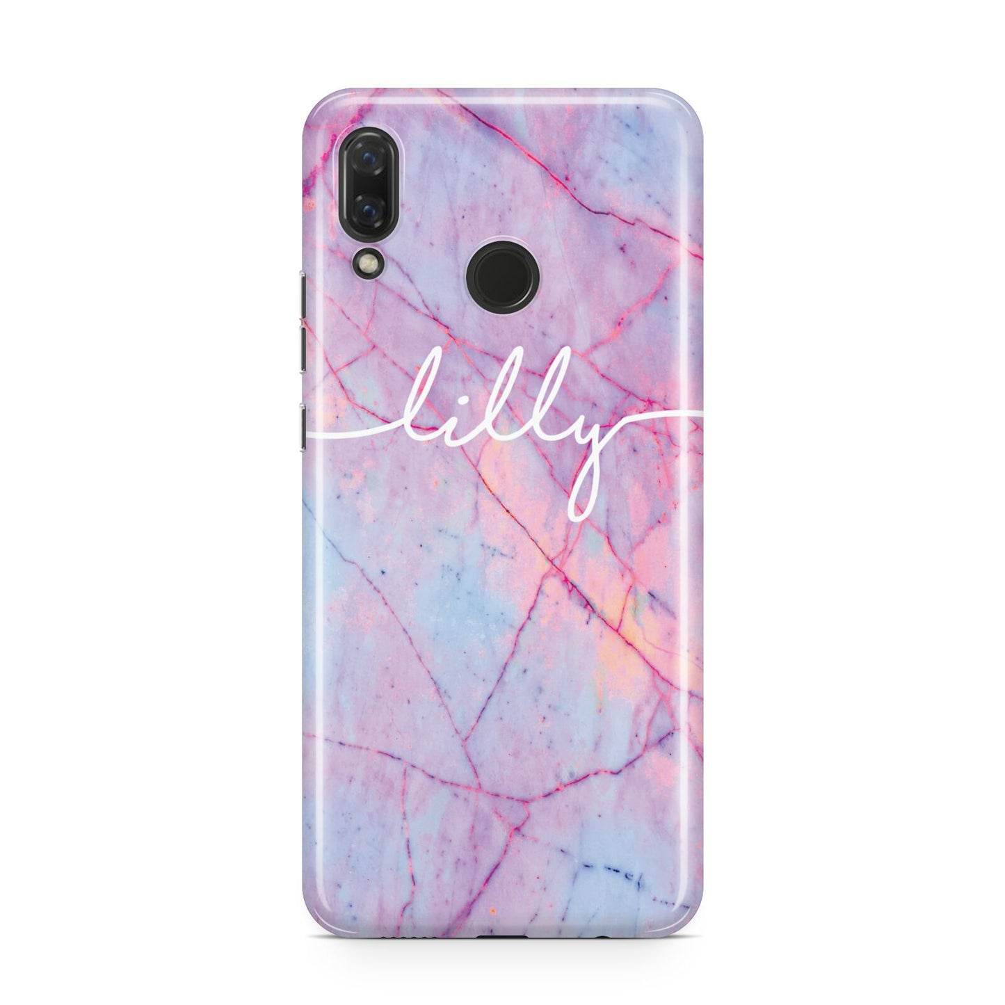 Personalised Purple Marble Name Huawei Nova 3 Phone Case