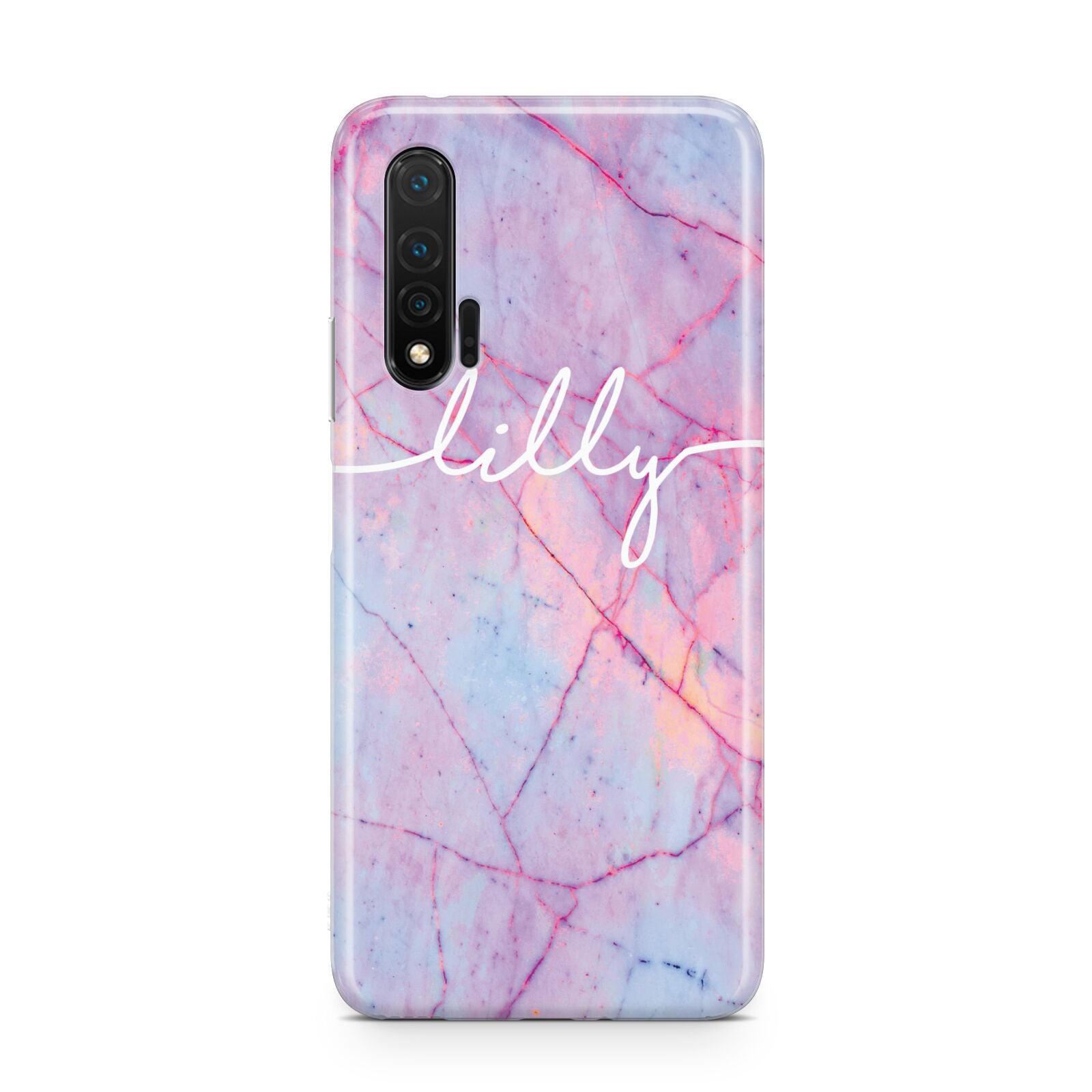 Personalised Purple Marble Name Huawei Nova 6 Phone Case