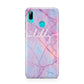 Personalised Purple Marble Name Huawei P Smart 2019 Case