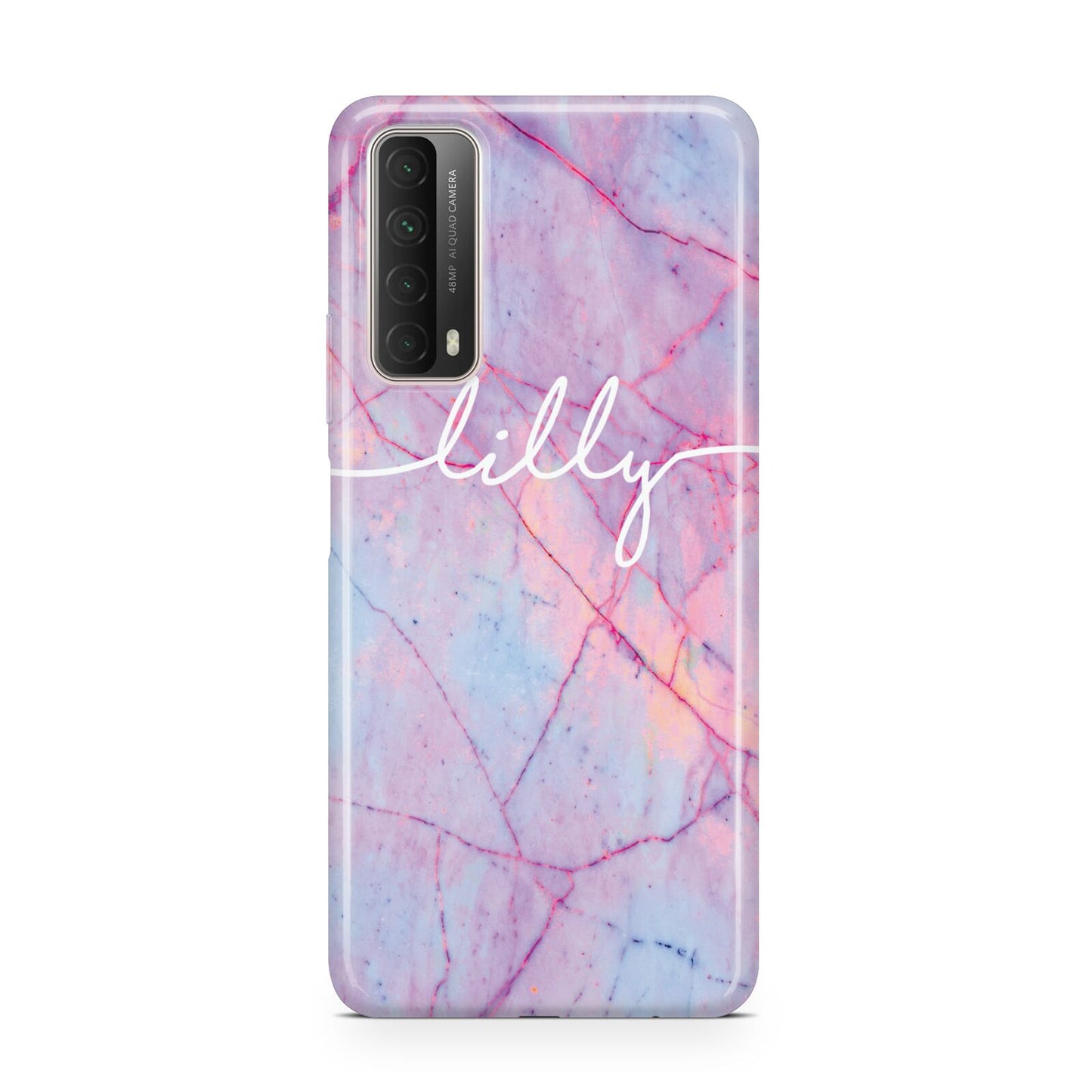 Personalised Purple Marble Name Huawei P Smart 2021