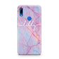 Personalised Purple Marble Name Huawei P Smart Z