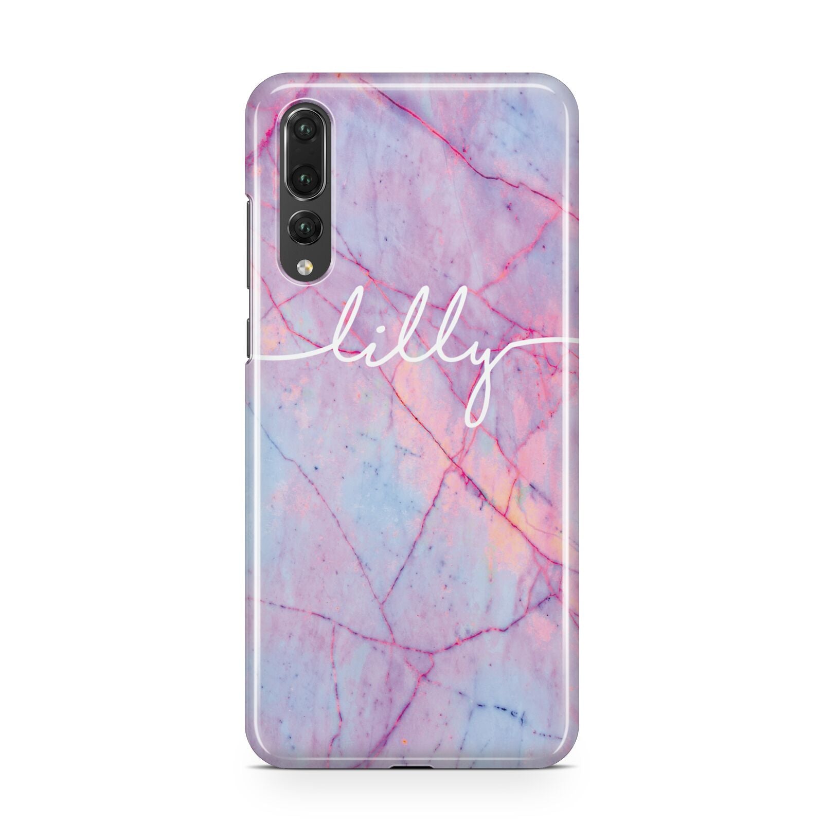 Personalised Purple Marble Name Huawei P20 Pro Phone Case